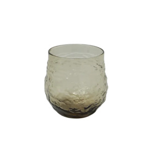 Glassware: Sienna organic shaped glass tumbler smoke