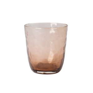 Broste hammered glass tumbler brown