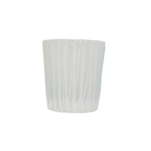 Miro striped glass tumbler clear
