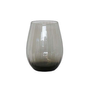 Smokey grey ribbed tumbler