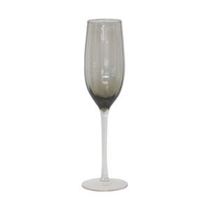 Glassware: Smokey grey champagne glass 25cm