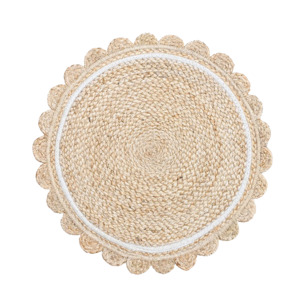 Scalloped placemat natural 38cm