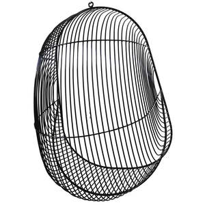 Hammocks Hanging Chairs: Hokianga metal hanging chair black