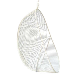 Hammocks Hanging Chairs: Hokianga metal hanging chair white