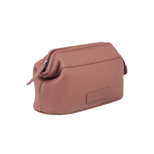 Status Anxiety leather toiletry bag dusty rose medium