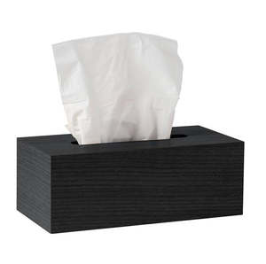 Rectangle tissue box black
