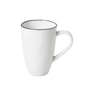 Cups Bottles: Broste salt mug white with black rim