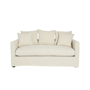 Martha linen cotton blend 2.5 seater sofa natural