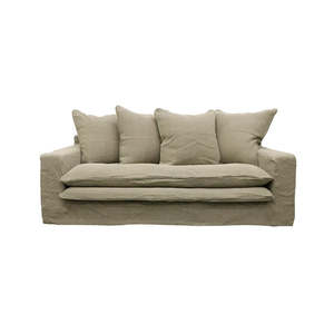 Sofas Ottomans: Asher slip cover 2.5 seater sofa olive