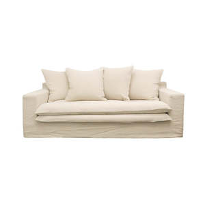 Asher slip cover 2.5 seater sofa oatmeal