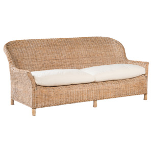 Rattan Gable Sofa Whitewash