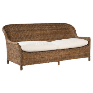 Dark rattan gable sofa