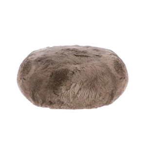 Sofas Ottomans: NZ long wool sheepskin ottoman
