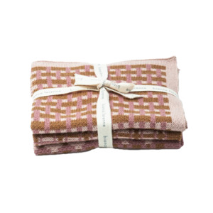 Set of 3 cotton cloths basento rose gold