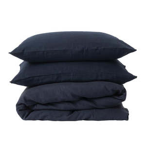 Duvets Sheets: Linen Duvet Cover Navy