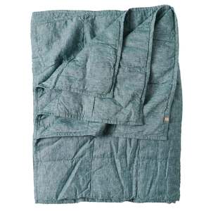 Blankets Quilts: SOW spruce marl linen quilt