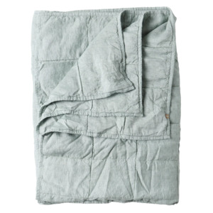 Blankets Quilts: SOW marl linen quilt fog
