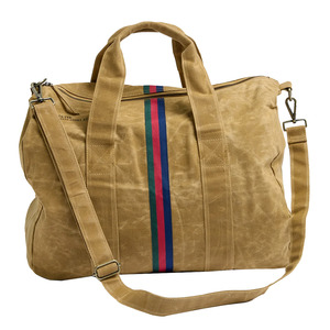 Bags Purses: Pony Rider recycled truck canvas overnight bag tan