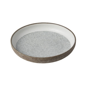 Crazed grey high rim plate 22cm