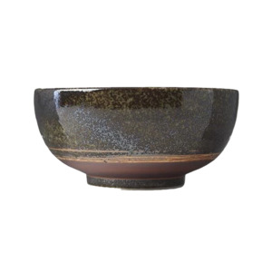 Dinnerware: Glossy U-shaped bowl 19cm sage