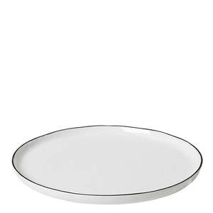 Broste lunch plate white with black rim 21cm