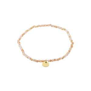 Jewellery: Glass bead bracelet multi rose