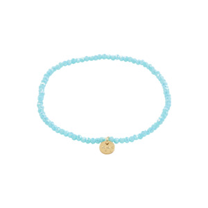 Glass bead bracelet sky blue