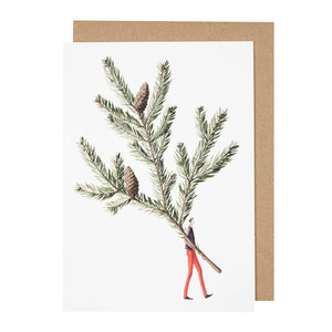 Christmas Decos: Laura Stoddart spruce illustration card