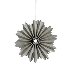 Christmas Decos: Hanging paper star ornament linen