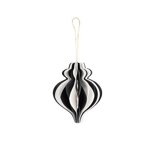 Monochrome hanging paper decoration 10cm