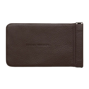 Leather sunglasses pouch cocoa