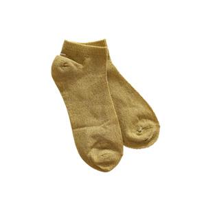 Gold lurex ankle socks