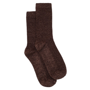 Lurex socks chocolate