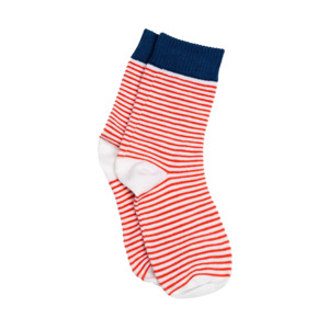 Socks Scarfs: Stripe cotton socks red & blue