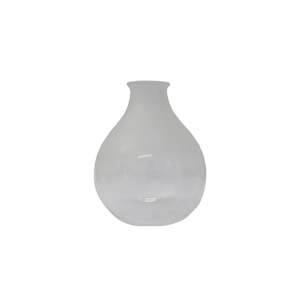 Sale: Mini glass bud vase frosted white 10cm
