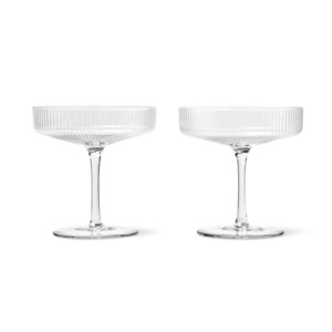 Ripple champagne saucers set of 2