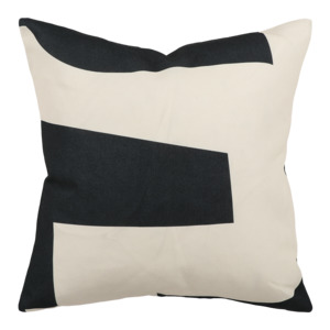 Outdoor Cushions: Outdoor Meelan cushion 50cm black & natural