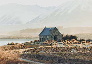Winter Morning Glow Lake Tekapo photographic print