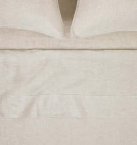 Stonewashed linen flat sheet natural