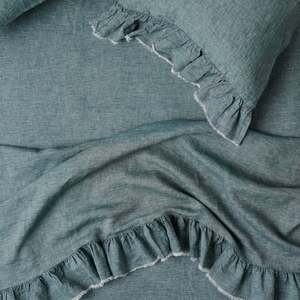 Bedroom: SOW marl fitted sheet spruce