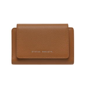 Visions leather wallet camel