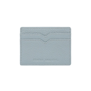 Leather card holder powder blue