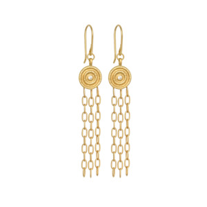 Clothing Accessories: Temple of the Sun Reign chandelier earrings gold