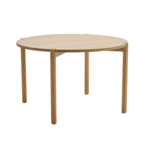 Furniture: Cove oak round dining table natural 120cm