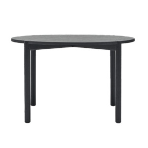 Furniture: Cove oak round dining table black 120cm