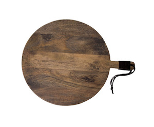 Kitchen: Round serving board grey wash 48cm