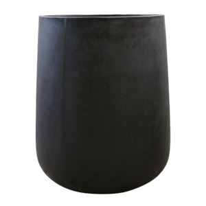 Karamea rounded concrete planter black