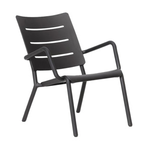 Otto outdoor lounger chair black