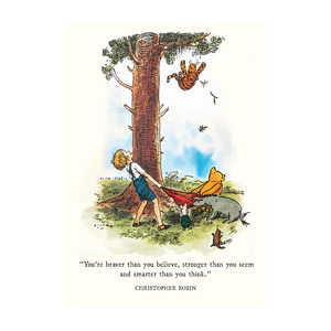 Stationery: Christopher Robin braver stronger smarter card