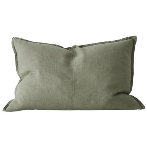 Como linen cushion cover 40 x 60cm olive